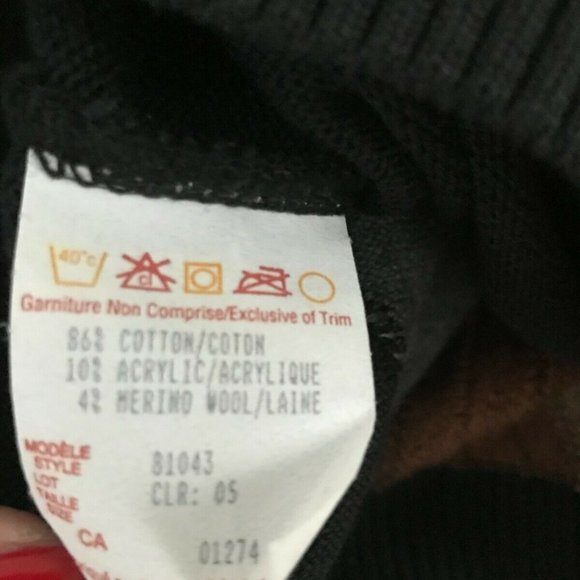 VTG Tosani Knit 1/4 Zip Argyle Sweater Large - Picture 7 of 7